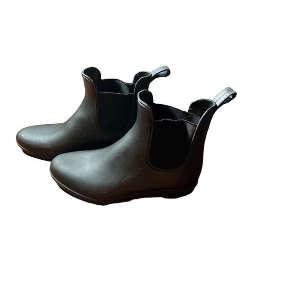 J Crew Chelsea rain boots in black women's size 8 - Picture 2 of 6